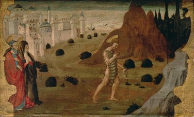 San Giovanni Battista che parte per il deserto da Neri di Bicci